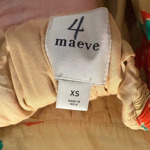 Anthropologie The Jacie Poplin Printed Maxi Skirt by Maeve XS STRAWBERRY NWT - Picture 7 of 7